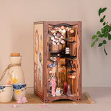 Fsolis Book Nook Kit, DIY Miniature Dollhouse Kit 3D Wooden Puzzle Booknook Book Nook Shelf Insert (YS06)