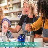 Candle Making Kit for Adult , Candle Making Beginner Kits Including 3L/6.6 Pounds Candle Pouring Pot Set -1.1LB Soy Wax, Candle Wicks, Wicks Sticker, Candle Tins & More