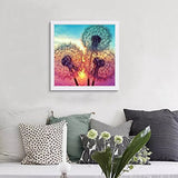 AIRDEA DIY 5D Diamond Painting by Number Kits Dandelions Full Drill Rhinestone Embroidery Cross Stitch Pictures Arts Craft for Home Wall Decor 11.8 x 11.8 inch
