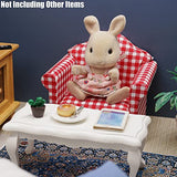 Odoria 1/12 Miniature Chair Armchair Dollhouse Furniture Accessories, Plaid