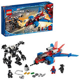 LEGO Marvel Spider-Man Spider-Jet vs Venom Mech 76150 Superhero Gift for Kids with Minifigures, Mech and Plane (371 Pieces)