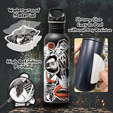 200PCS Gothic Stickers Pack for Laptop, Cool Punk Skull Stickers for Water Bottle Computer Skateboard Phone Case Luggage Guitar, Black and White Horror Stickers for Adults Teens