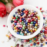 TOAOB 200pcs 4mm Tiny Satin Luster Glass Pearl Beads Round Loose Beads Wholesale Multi Color for