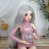 Yutotue 60cm BJD Doll 1/3 SD Dolls 24 Inch 18 Ball Jointed Female Girl Dolls, with Full Set Clothes Shoes Wig Makeup Openable Head, Best DIY Toys Gift (Gill)