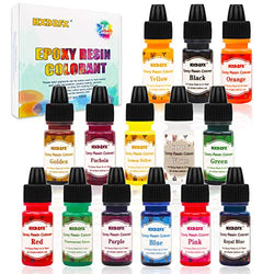 Epoxy Resin Colorant 14 Colors Epoxy Resin Transparent Pigment, Epoxy Resin Liquid Dye for Resin Jewelry DIY Crafts Art Making(10ml Each)