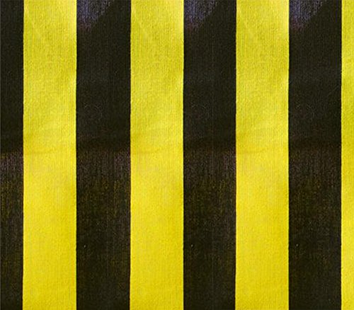 Polycotton Fabric Printed MEDIUM STRIPES YELLOW BLACK / 60" Wide / Sold by the Yard