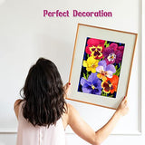 NAIMOER Pansy Diamond Painting Kits for Adults, Full Drill Flowers Diamond Painting Kits for Beginners 5D Diamond Painting Kits Flowers Diamond Art Kits Picture for Home Wall Art Decor 30x40cm …