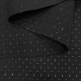 Scuba Knit Fabric Neoprene Embossed Polyester Spandex 58'' Wide BTY (Pin) (Black)