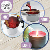 Candle Making Kit by Craft It Up! Complete DIY Beginners Set with Silicone Molds, Soy Candle Wax Supplies Plus Pot, Wicks, Essential Oils & More, Scented Homemade Candles Set for Teens & Adults