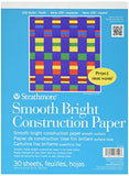 Strathmore 27-140 100 Series Youth Smooth Bright Construction Pad, 9"x12" Tape Bound, 30 Sheets