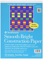 Strathmore 27-140 100 Series Youth Smooth Bright Construction Pad, 9"x12" Tape Bound, 30 Sheets