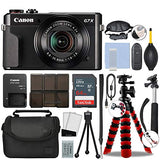 Canon PowerShot G7 X Mark II Digital Camera 20.1MP with 4.2X Optical Zoom Full-HD Point and Shoot Kit Bundled with Complete Accessory Bundle + 64GB + Monopod + Case & More - International Model