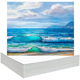 NEXCOVER Painting Canvas Panels - 12 Pack 8x10 Inch, 100% Cotton, Triple Primed Blank White Canvases, MDF Board Core, Acid-Free, Non-Toxic, Artist Canvas Board for Acrylic, Oil, Tempera, Gouache Paint