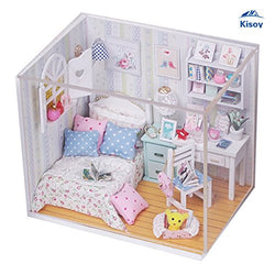 Kisoy Romantic and Cute Dollhouse Miniature DIY House Kit Creative Room Perfect DIY Gift for Friends,Lovers and Families(Gorgeous Dawn)