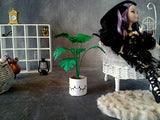 Dollhouse Mini Monstera Deliciosa Plant for Doll. Miniature Fairy Garden Flower