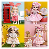 Camplab ·CAMPLAB· 6 Inch Movable Joints BJD Doll Princess Dolls Kawaii Cute Dolls with Full Set Clothes Shoes Wig Makeup DIY Make Dolls Crafts Cute Display Toys Best Gift for Girls (Color : I)