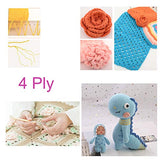 golo Baby Blanket Yarn 4 Ply 50g Acrylic Yarn for Crochet (Pink, 50g-4Ply)