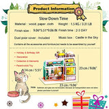 Roroom Dollhouse Miniature Furniture, DIY 3D Wooden Doll House kit British Style Plus Dust Cover and Music Mobile, 1:24 Ratio Creative Room Creative Children's Best Gift Friend Lover K054