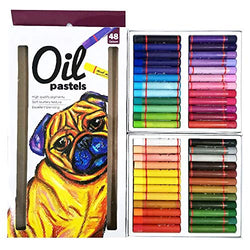 Oil Pastel Set for Artist, Painting Oil Pastels for Graffiti Art Washable Round Oil Pastels Crayons for Kids, Artist, Student- Set of 24 Colours, Set of 48 Colours (Set of 48 Colors)