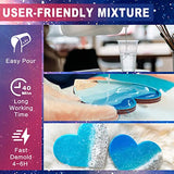 Epoxy Resin, 16OZ Crystal Clear Epoxy Resin Kit, Casting Resin for Art Crafts, Jewelry & Resin Mold, Countertop, Table Top, Wood, No Yellowing & Bubble Free, Easy Mix 1:1 Ratio