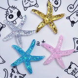 50 Pcs Resin Charms Cabochons Flatback Starfish Art Album Phone Decor Beads Slices Scrapbooking Embellishments Hair Clip Hairpin Sewing DIY Crafts Accessory Jewelry Making Charms Dollhouse Ornaments
