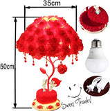 RUIDA Table Lamp, Rose Shade Lamp Desk Lamp, Rose Flower Tree Light for Living Room Bedroom