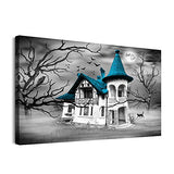 Canvas Wall Art For Bedroom Abstract Black And White Wall Decor For Room Modern Office Canvas Art Blue House Wall Paintings Prints Ready To Hang Pictures For Living Room Home Decoration 16x24 Inch