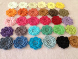 PEPPERLONELY Brand, 20pc Rainbow Collection Eight Petals 2" Crocheted Flowers Appliques