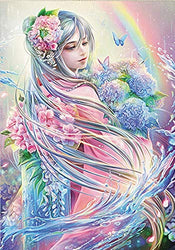 5D Full Drill Anime Girl Diamond Painting Kit, DIY Diamond Rhinestone Painting Kits for Adults and Beginner Embroidery Arts Craft Home Decor, 11.8 X 15.7 Inch