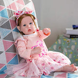 Rebornova Reborn Baby Dolls 20 Inch with Soft Body Lifelike Realistic Girl Doll Best Birthday Gift Set for Girl Ages 3+