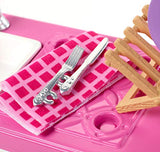 Barbie Indoor Furniture Playset, Kitchen Dishwasher with Working Door and Pull-Out Tray, Plus Dishes and Washing Accessories