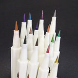 Feela 15 Colors Metallic Brush Marker Pens, Metallic Calligraphy Painting Pen for Card Making, Rock Painting, Glass, Metal, Wood,Script Lettering, DIY Photo Album