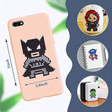 YEHUONU 19 pcs Diamond Painting Stickers Kits, Mosaic Sticker Art Kits Superhero Princess Patterns ,for Men Women Kids Boys Girls