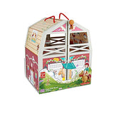 Hape HAP-E3409 Pony Ranch Barn Stable Club Playset Doll House with 2 Levels and Easy Carry Handle for Kids Ages 3 Years and Up
