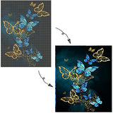 Butterfly Diamond Painting Kits for Adults,DIY 5D Painting with Diamonds,Gem Art,Crystal Art,Large Diamond Painting，Diamond Art Kit,Used for Gift Home Interior Wall Decor 11.8x15.7inch (Blue)