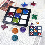 Juanya 2 Pack Tic Tac Toe Board Game Silicone Resin Molds, X O Board Game Playing Epoxy Casting Mold for Adults/Children, Indoor/Outdoor Table Game, Home Decoration, Handmade Gift