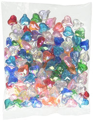 Darice Heart - Assorted Transparent AB Colors Faceted Acrylic Beads