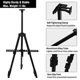 Artist Easel Stand,Extra Thick Aluminum Metal Tripod Display Easel 17 to 56 Inches (2 Pack Black)