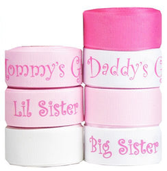 HipGirl Holiday, Spring, Mother's Day, Father's Day Ribbon Collection- (35yd(7x5yd) 7/8" Sister,