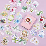 Watercolor Aesthetic Spring Flower Stickers Pack 66pcs 2.5 inches Waterproof Bloom Floral Plant Water Bottle Scrapbook Laptop Planner Arts Crafts DIY Vinyl Sticker Set for Girls Teens Women Gifts Decals