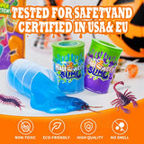 OCHIDO Halloween Party Favor for Kids-24 PCS Slime Kit Halloween Toys,Stress Relief Toys for Halloween Goodie Bag Fillers,School Classroom Rewards Prizes,Halloween Trick Or Treat Bags Toys Bulk