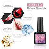 COSCELIA Gel Nail Polish Set - Red Blue, Gray Blue 2 Colors, Popular Nail Art Colors U V LED Soak Off Nail Gel Set