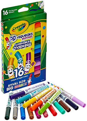 Crayola 16 Count Wash Pip Squeaks Skinnies- Fine Line