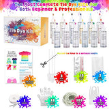 Ucradle 120ML Tie Dye Kit for Large Groups Party, 18 Colors One Step Tie Dye Kits with Spray Nozzles for Fabric DIY Crafts Arts Set for Kids Adults