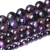 Natural Purple Tiger Eye Beads Round Loose Stone Beads Energy Gemstone Healing Power for Jewelry Making 1 Strand 6mm 60pcs