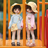 HMANE BJD Doll Clothes, Kindergarten Little Bear Clothes Set for 1/6 BJD Dolls - (Blue) No Doll