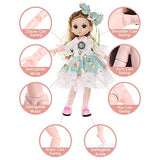 YIHANGG BJD Doll, 1/6 SD Dolls 12 Inch Ball Jointed Doll DIY Toys with Full Set Clothes Shoes Wig Makeup, Best Gift for Girls,2PCS