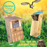 KingWood Cedar Owl House Box Bird House w/nesting material Owl Box Large Birdhouse Screech Owl House Kit Owl House Box For Nesting