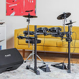 Alesis Turbo Mesh Kit + DRP100 – Seven Piece Mesh Electric Drum Set With 100+ Sounds and Extreme Audio-Isolation Electronic Drum Reference-Headphones