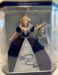 Holiday Barbie Special Edition Millennium Princess Mattel Year 1999 2000 with Swirl Background Inside Box